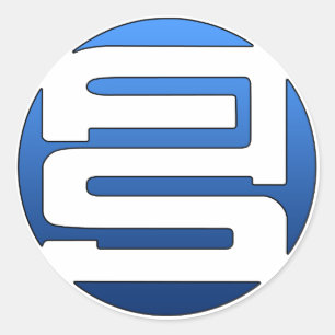 Redonda Pegatina del logotipo de Alien Shores