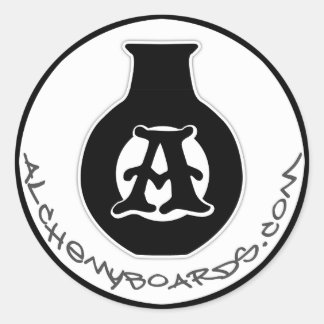 Redonda Pegatina del logotipo de alquimia