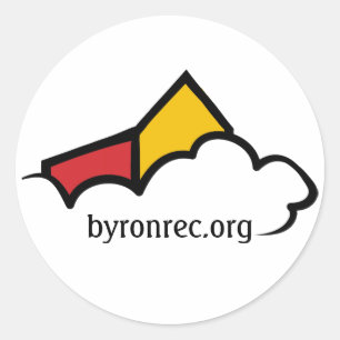 Redonda Pegatina del logotipo de Byron Rec