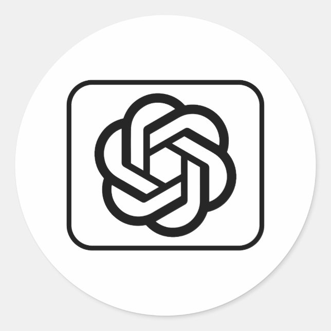 Redonda pegatina del logotipo de chat (Anverso)