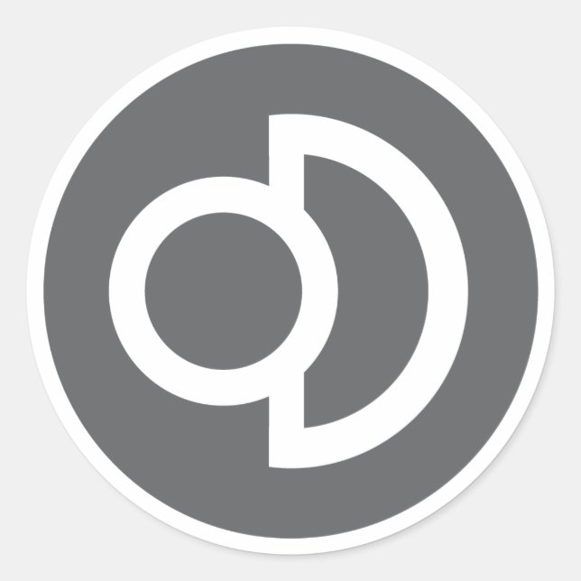 Redonda Pegatina del logotipo de Deconbrio (Anverso)