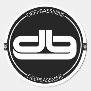 Redonda Pegatina del logotipo de DEEPBASSNiNE