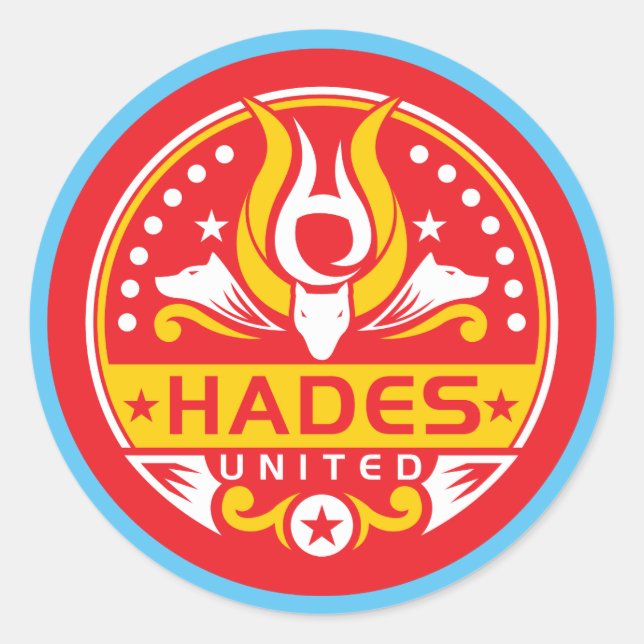 Redonda Pegatina del logotipo de Hades United (Anverso)