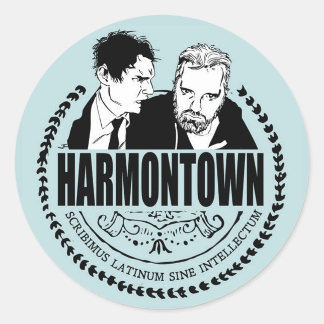 Redonda Pegatina del logotipo de Harmontown (Anverso)