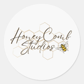 Redonda Pegatina del logotipo de HoneyComb Studios