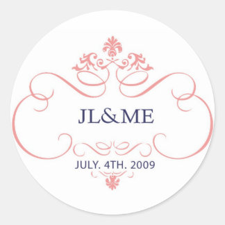 Redonda Pegatina del logotipo de Jinnie y Mags