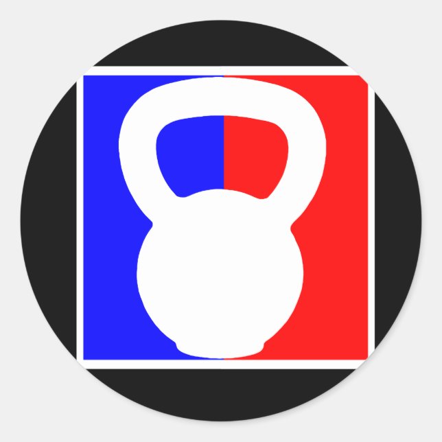 Redonda Pegatina del logotipo de Kettlebell Pro (Anverso)