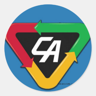 Redonda Pegatina del logotipo de la acción del capitán