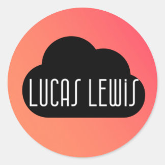 Redonda Pegatina del logotipo de Lucas Lewis
