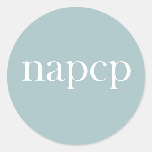 Redonda PEGATINA del logotipo de NAPCP (Anverso)