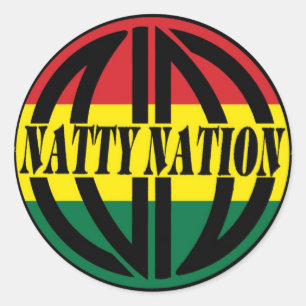 Redonda Pegatina del logotipo de NATTY