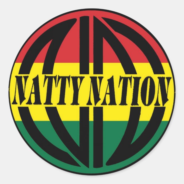 Redonda Pegatina del logotipo de NATTY (Anverso)