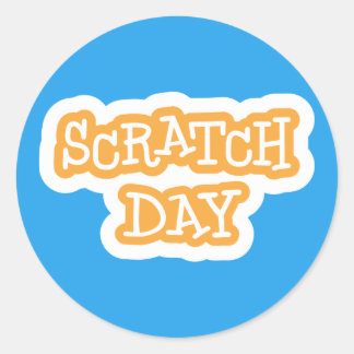 Redonda Pegatina del logotipo de Scratch Day