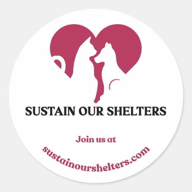 Redonda Pegatina del logotipo de SOS (Anverso)