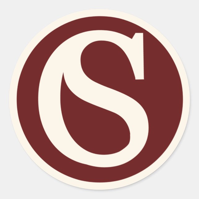 Redonda Pegatina del logotipo de STC (Anverso)