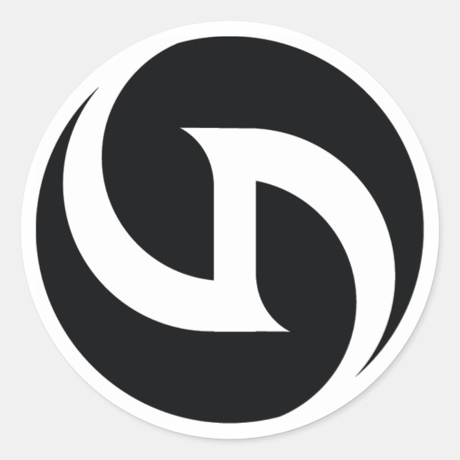 Redonda pegatina del logotipo de vDream (Anverso)