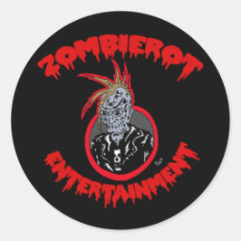 Redonda pegatina del logotipo de Zombierot Xtoph "Zombie"