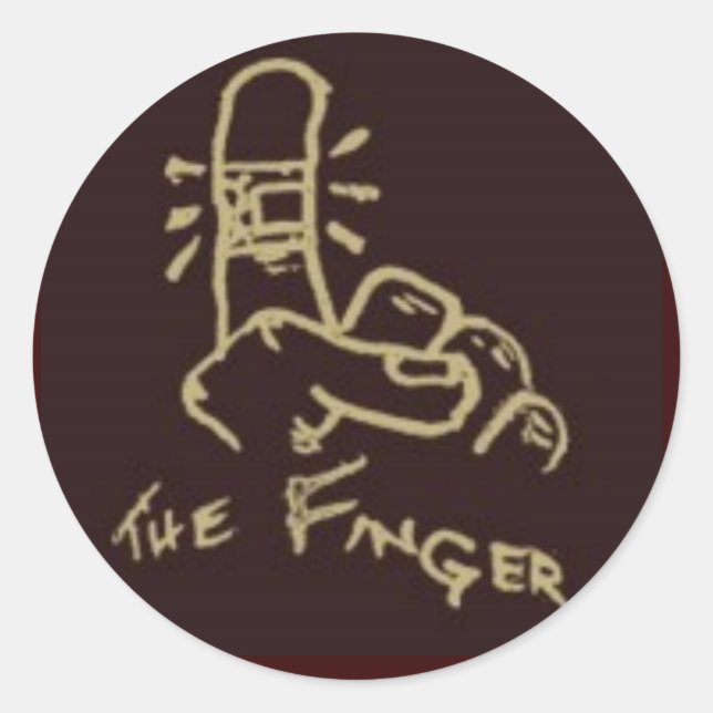 Redonda Pegatina del logotipo del dedo (Anverso)