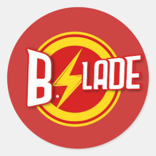 Redonda Pegatina del logotipo del rayo de B.Slade