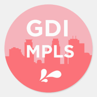 Redonda Pegatina del logotipo GDI MPLS