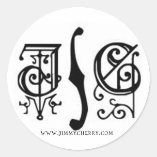 Redonda Pegatina del logotipo gótico de JC