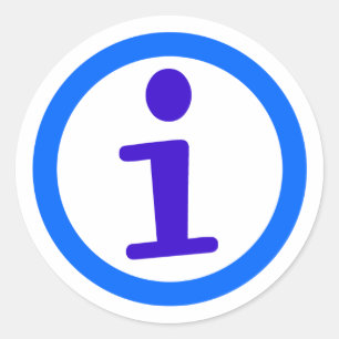 Redonda pegatina del logotipo "i" de iBrattleboro