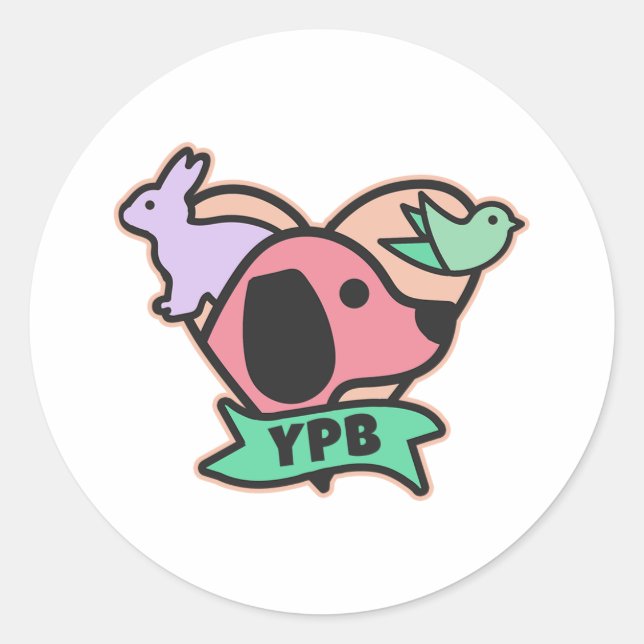 Redonda Pegatina del logotipo YPB - Redondo (Anverso)