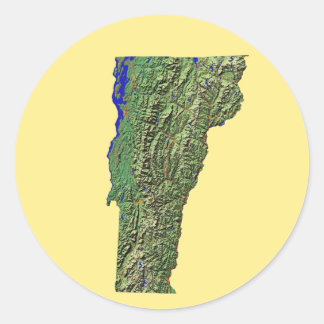 Redonda Pegatina del mapa de Vermont