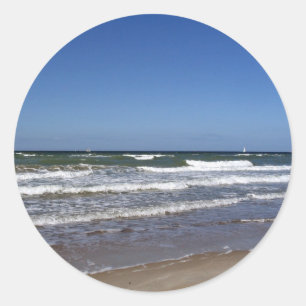Redonda Pegatina del Mar Báltico