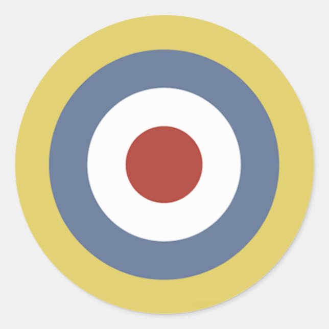 Redonda Pegatina del marcador de país del Reino Unido (Anverso)