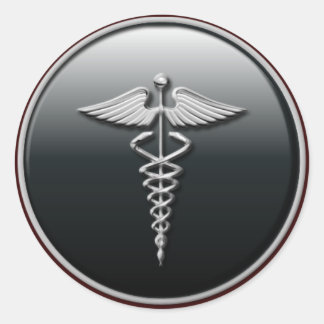 Redonda Pegatina del médico