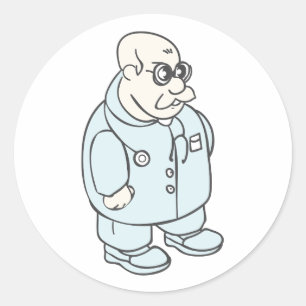 Redonda Pegatina del médico médico.