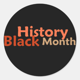 Redonda Pegatina DEL MES DE LA HISTORIA NEGRA