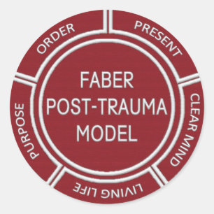 Redonda Pegatina del modelo de trauma posterior a Faber