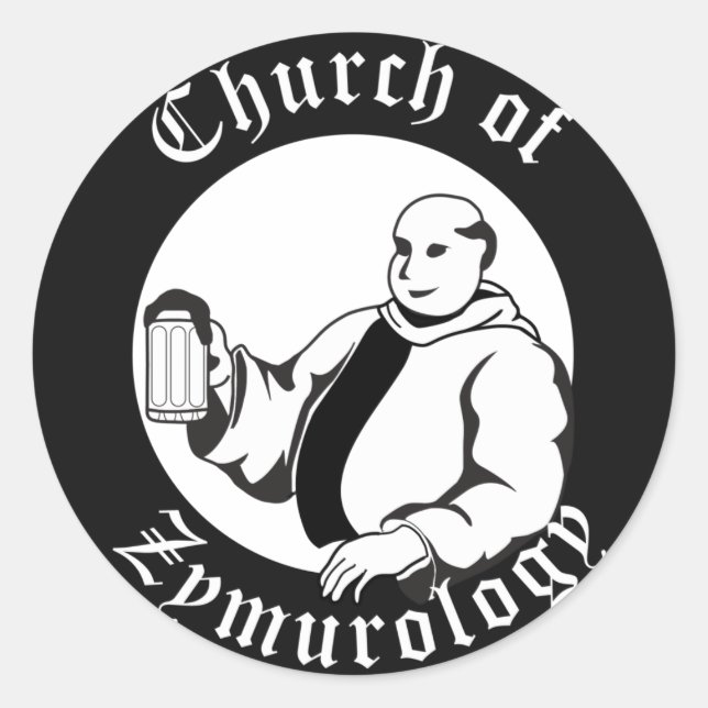Redonda Pegatina del monje (Anverso)