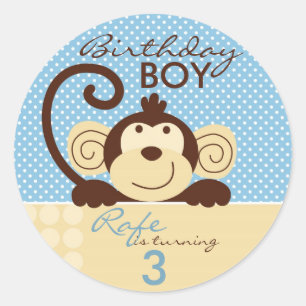 Redonda Pegatina del mono de la MOD
