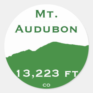 Redonda Pegatina del Mt. Audubon