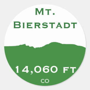 Redonda Pegatina del Mt. Bierstadt