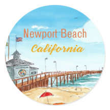 Pegatina del Muelle de Newport Beach
