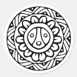 Redonda Pegatina del natural de Borikén