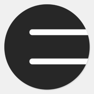 Redonda Pegatina del "negro E" de la música de la ascua -