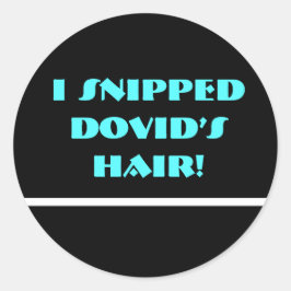 Redonda Pegatina del neón negro upsherin