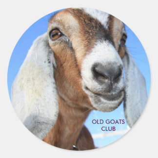 Redonda Pegatina del Old Goats Club