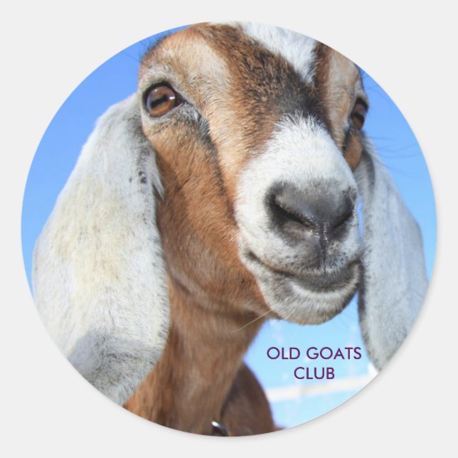 Redonda Pegatina del Old Goats Club (Anverso)