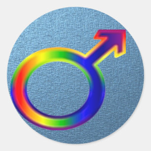 REDONDA PEGATINA DEL ORGULLO GAY