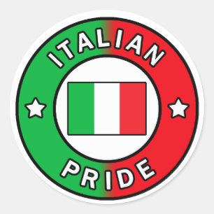 Redonda Pegatina del Orgullo italiano