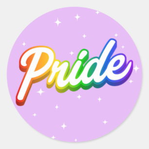 Redonda PEGATINA del Orgullo LGBTQIA+