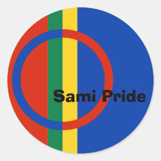 Redonda Pegatina del Orgullo Sami
