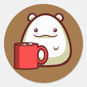 Redonda Pegatina del oso polar