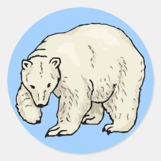 Redonda Pegatina del oso polar